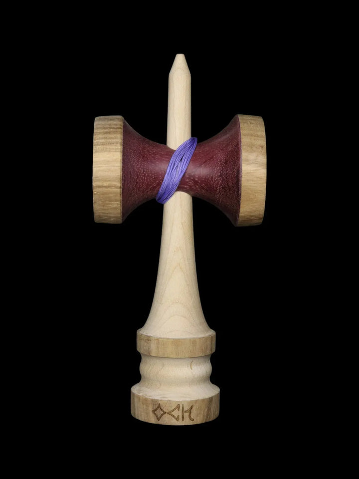 Occult Spliced Jump Shape - Maple/Purpleheart/Zebrano Occult Kendamas  Kendama Senses