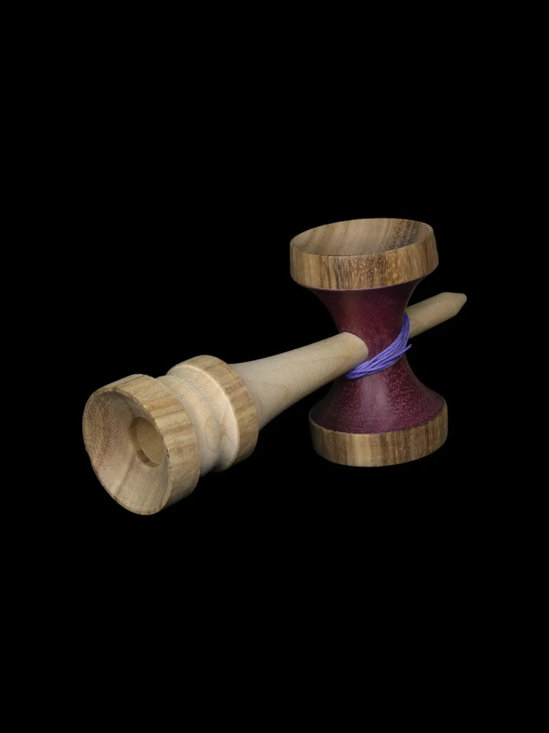 Occult Spliced Jump Shape - Maple/Purpleheart/Zebrano Occult Kendamas  Kendama Senses