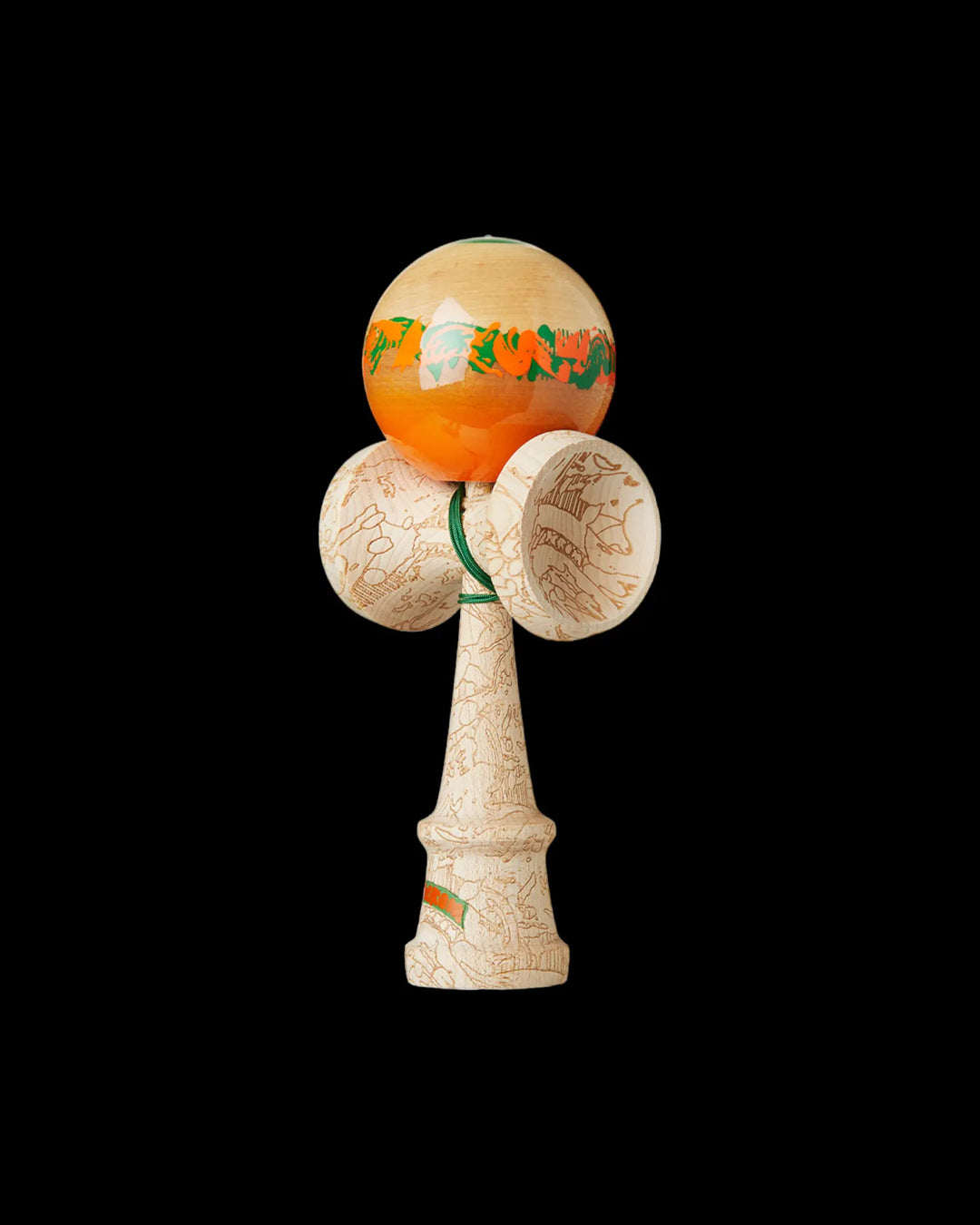 Krom Kendama LOL - Orange - für Anfänger und Profis Krom Kendama LOL - Orange - für Anfänger und Profis