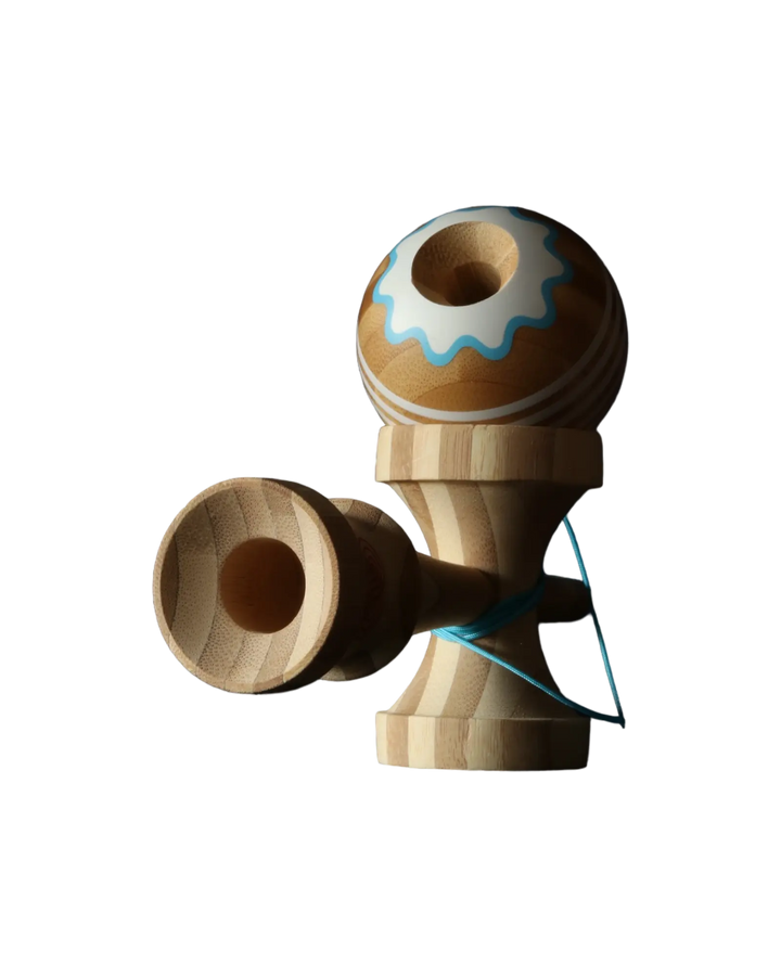 KAIZEN FISHCAKE - Natty White / Blue Kendama USA  Kendama Senses