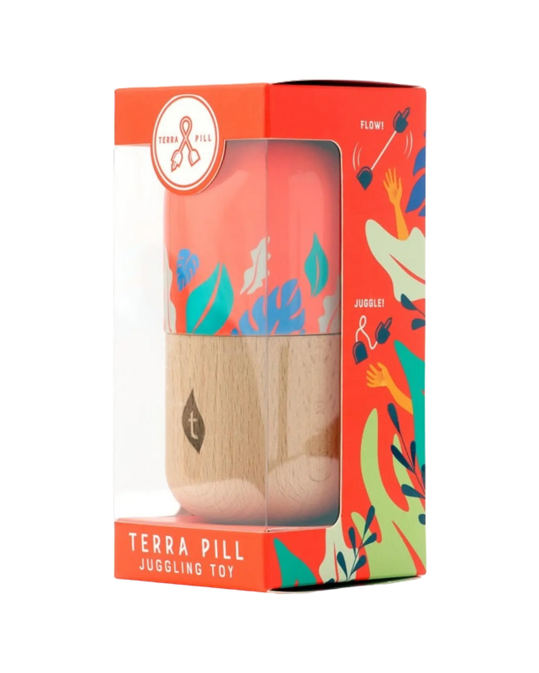 TERRA MIDSIZE PILL - FLORA - CORAL Terra Kendama  Kendama Senses